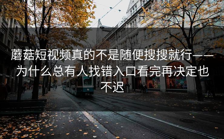 蘑菇短视频真的不是随便搜搜就行——为什么总有人找错入口看完再决定也不迟